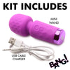 10x Mini Silicone Wand - Purple-Vibrators-XR Brands Bang-Andy's Adult World