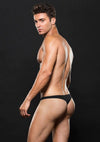 Low Rise Microfiber Zip Thong - Large/xlarge - Black-Lingerie & Sexy Apparel-Envy Menswear-Andy's Adult World