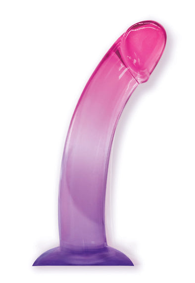 Shades, 8.25" Smoothie Jelly Tpr Gradient Dong - Purple and Pink-Dildos & Dongs-Icon Brands-Andy's Adult World