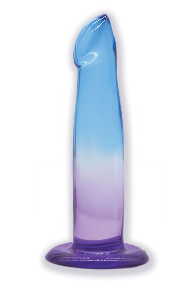 Shades, 6.25" G-Spot Jelly Tpr Gradient Dong - Blue and Purple-Dildos & Dongs-Icon Brands-Andy's Adult World