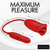 Magic Kiss Kissing Clitoral Stimulator With Thrusting Vibrator - Red-Vibrators-XR Brands Shegasm-Andy's Adult World