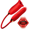 Magic Kiss Kissing Clitoral Stimulator With Thrusting Vibrator - Red-Vibrators-XR Brands Shegasm-Andy's Adult World
