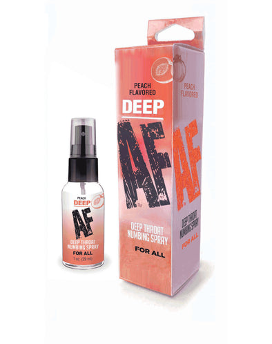 Deep Af Numbing Throat Spray 1 Oz - Peach-Lubricants Creams & Glides-Little Genie-Andy's Adult World