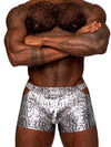 s'naked Pouch Short - Medium - Silver/black-Lingerie & Sexy Apparel-Male Power-Andy's Adult World