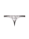 S’naked - Criss Cross Thong - Small/medium - Silver/black-Lingerie & Sexy Apparel-Male Power-Andy's Adult World
