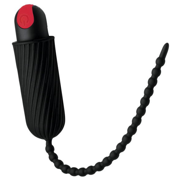 28x Dark Chain Rechargeable Remote Silicone Sound - Black-Bondage & Fetish Toys-XR Brands Master Series-Andy's Adult World