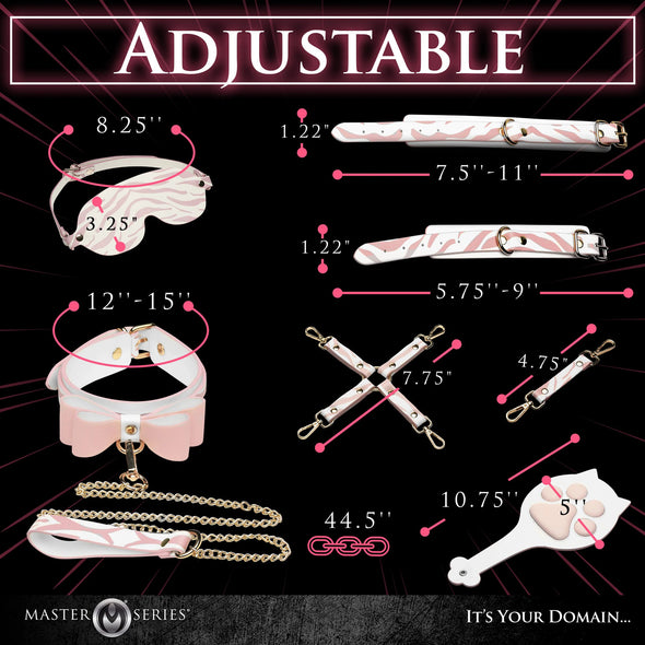 Pink Kitty Bondage Set - White/pink-Bondage & Fetish Toys-XR Brands Master Series-Andy's Adult World