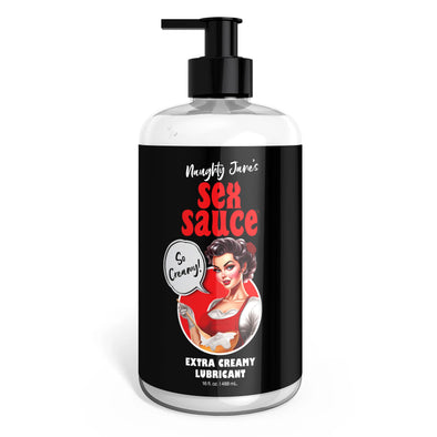 Naughty Jane's Sex Sauce Extra Creamy Lubricant 16 Oz-Lubricants Creams & Glides-XR Naughty Jane's-Andy's Adult World