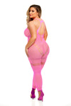 Take You There Bodystocking - Queen Size - Pink-Lingerie & Sexy Apparel-Pink Lipstick-Andy's Adult World