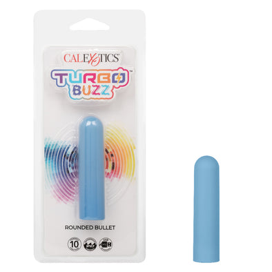 Turbo Buzz Rounded Bullet - Blue-Vibrators-CalExotics-Andy's Adult World