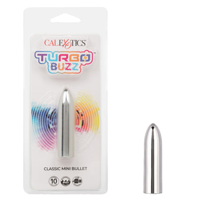 Turbo Buzz Classic Mini Bullet - Silver-Vibrators-CalExotics-Andy's Adult World