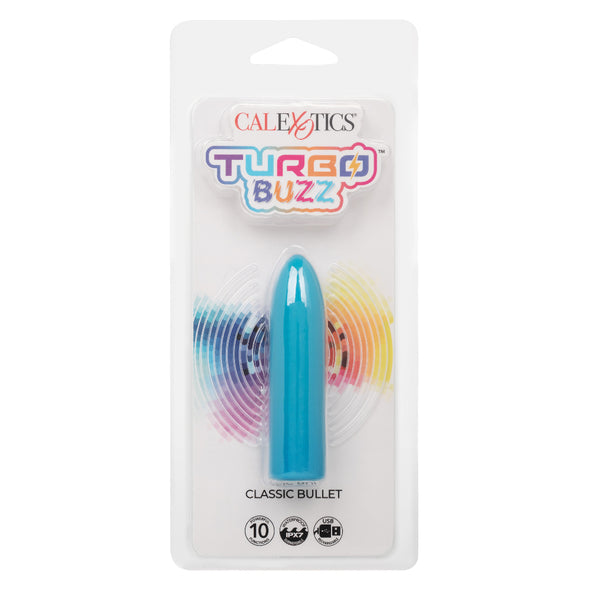 Turbo Buzz Classic Bullet - Blue-Vibrators-CalExotics-Andy's Adult World