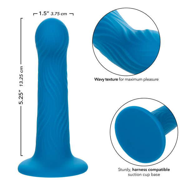 Wave Rider Ripple - Blue-Dildos & Dongs-CalExotics-Andy's Adult World
