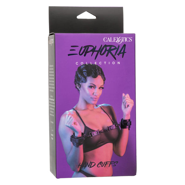 Euphoria Collection Hand Cuffs - Black-Bondage & Fetish Toys-CalExotics-Andy's Adult World