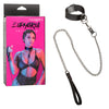 Euphoria Collection Collar With Chain Leash - Black-Bondage & Fetish Toys-CalExotics-Andy's Adult World