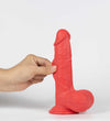 Get Lucky Ms. Ruby 7.5 Inch Dildo - Red-Dildos & Dongs-Voodoo Toys-Andy's Adult World