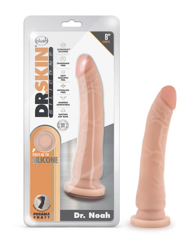 Dr. Skin Silicone - Dr. Noah - 8 Inch Dong With Suction Cup - Vanilla-Dildos & Dongs-Blush Novelties-Andy's Adult World