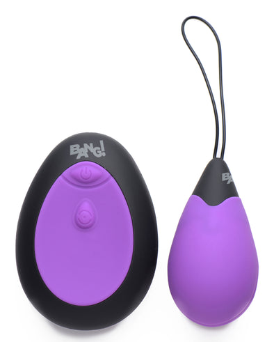 Bang - 10x Silicone Vibrating Egg - Purple-Eggs & Bullets-XR Brands Bang-Andy's Adult World