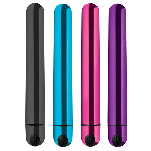 10x Slim Metallic Bullet - Purple-Vibrators-XR Brands Bang-Andy's Adult World