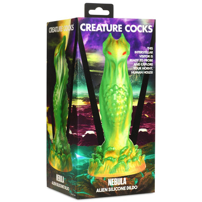 Nebula Alien Silicone Dildo - Green-Dildos & Dongs-XR Brands Creature Cocks-Andy's Adult World