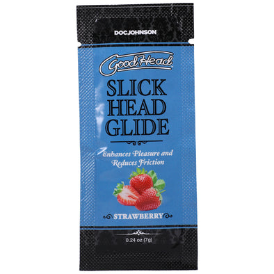 Goodhead - Slick Head Glide - Strawberry - 0.24 Oz-Lubricants Creams & Glides-Doc Johnson-Andy's Adult World