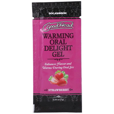 Goodhead - Warming Oral Delight Gel - Strawberry - 0.24 Oz-Lubricants Creams & Glides-Doc Johnson-Andy's Adult World