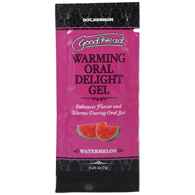 Goodhead - Warming Oral Delight Gel - Watermelon - 0.24 Oz-Lubricants Creams & Glides-Doc Johnson-Andy's Adult World