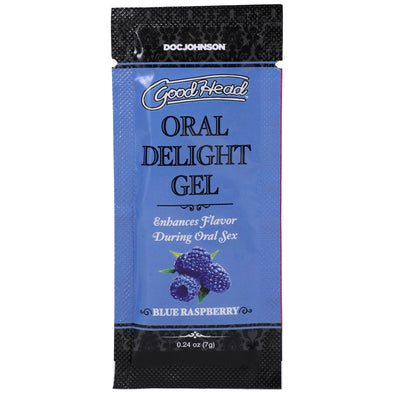 Goodhead - Oral Delight Gel - Blue Raspberry - 0.24 Oz-Lubricants Creams & Glides-Doc Johnson-Andy's Adult World