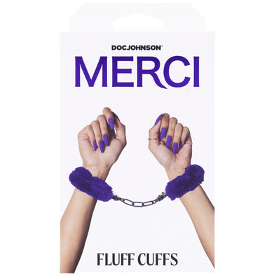 Merci - Fluff Cuffs - Violet-Bondage & Fetish Toys-Doc Johnson-Andy's Adult World