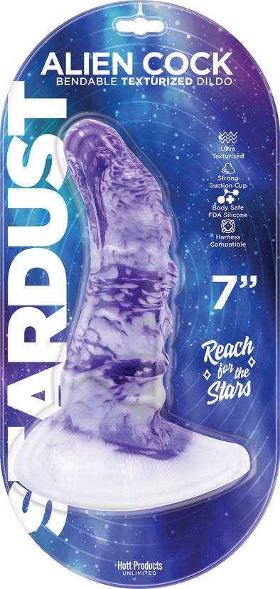 Stardust - Alien Cock - Bendable Texturized Dildo Texturized Dildo - 7 Inch-Dildos & Dongs-Hott Products-Andy's Adult World
