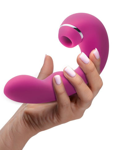 Shegasm 5 Star 10x Tapping G-Spot Vibe With Suction - Teal-Vibrators-XR Brands inmi-Andy's Adult World