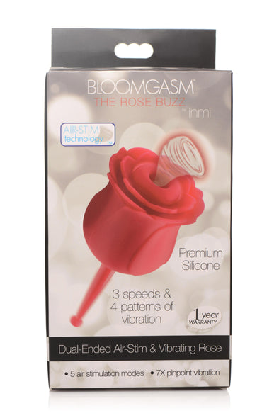 Bloomgasm - the Rose Buzz - Red-Clit Stimulators-XR Brands inmi-Andy's Adult World