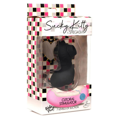 Sucky Kitty 7x Clitoral Stimulator - Black-Clit Stimulators-XR Brands inmi-Andy's Adult World