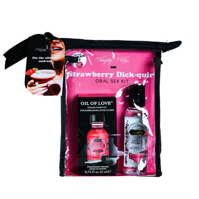 Strawberry Dick-Quiri Oral Sex Kit - .75 Oz-Lubricants Creams & Glides-Kama Sutra-Andy's Adult World
