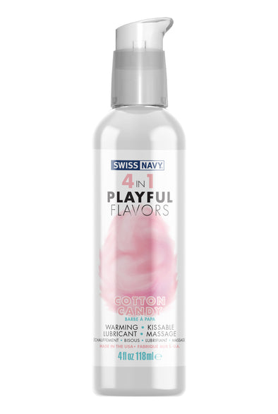 Swiss Navy 4-in-1 Playful Flavors - Cotton Candy 4 Oz-Lubricants Creams & Glides-M.D. Science Lab-Andy's Adult World