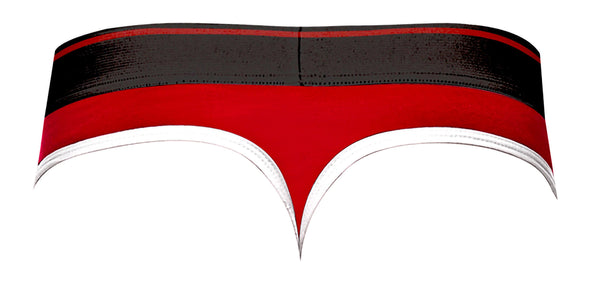 Retro Sport Panel Thong - L- XL - Red- Black-Lingerie & Sexy Apparel-Male Power-Andy's Adult World