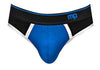 Retro Sport Panel Thong - S- M - Black- Blue-Lingerie & Sexy Apparel-Male Power-Andy's Adult World
