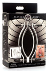Pussy Tugger Adjustable Pussy Clamp With Leash - Silver-Bondage & Fetish Toys-XR Brands Master Series-Andy's Adult World