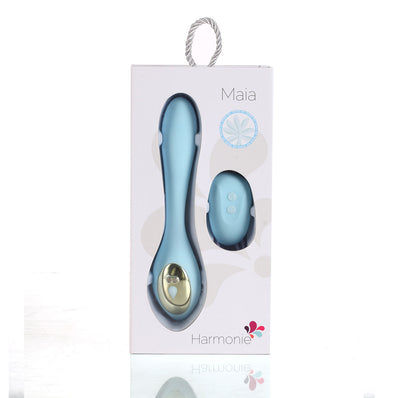Harmonie Rechargeable Remote Silicone Bendable Vibrator -Teal-Vibrators-Maia Toys-Andy's Adult World