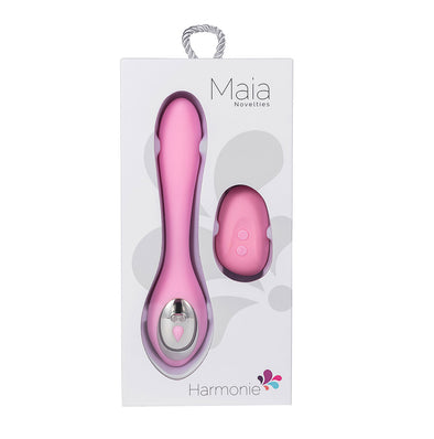 Harmonie Rechargeable Remote Silicone Bendable Vibrator - Pink-Vibrators-Maia Toys-Andy's Adult World