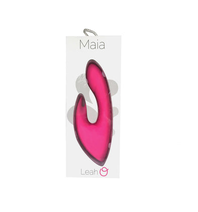 Leah USB Rechargeable Silicone 10-Function Rabbit Vibrator - Pink-Vibrators-Maia Toys-Andy's Adult World