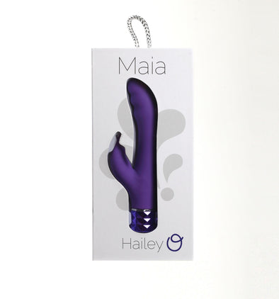 Hailey 10-Function Vibrating Rechargeable Dual Vibe - Purple-Vibrators-Maia Toys-Andy's Adult World