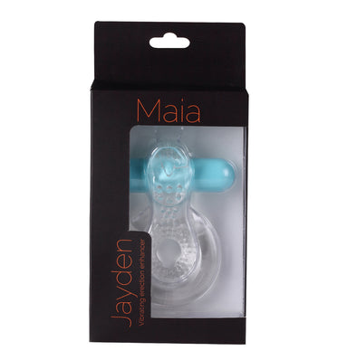 Jayden Vibrating Erection Enhancer Ring - Clear-Cockrings-Maia Toys-Andy's Adult World
