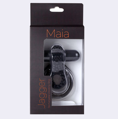 Jagger Vibrating Erection Enhancer Ring - Black-Couples Toys-Maia Toys-Andy's Adult World