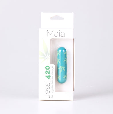 Jessi 420 Series Super Charged Mini Bullet - Emerald-Vibrators-Maia Toys-Andy's Adult World