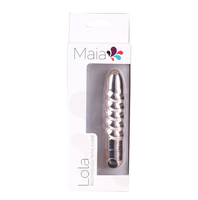 Lola 10 Function Vibrating Twisty Bullet - Rose Gold-Vibrators-Maia Toys-Andy's Adult World