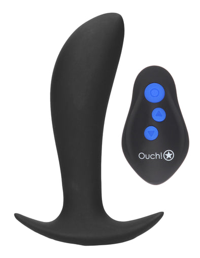 E-Stimulation and Vibration Butt Plug With Wireless Remote Control - Black-Anal Toys & Stimulators-Shots Ouch!-Andy's Adult World