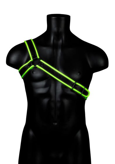 Gladiator Harness - Large-xlarge - Glow in the Dark-Harnesses & Strap-Ons-Shots Ouch!-Andy's Adult World