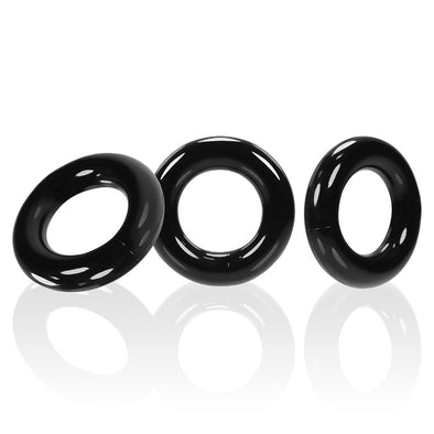 Willy Rings 3-Pack Cockrings - Black-Cockrings-Oxballs-Andy's Adult World