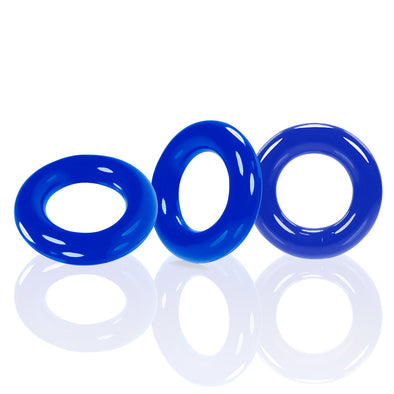 Willy Rings 3-Pack Cockrings - Police Blue-Cockrings-Oxballs-Andy's Adult World